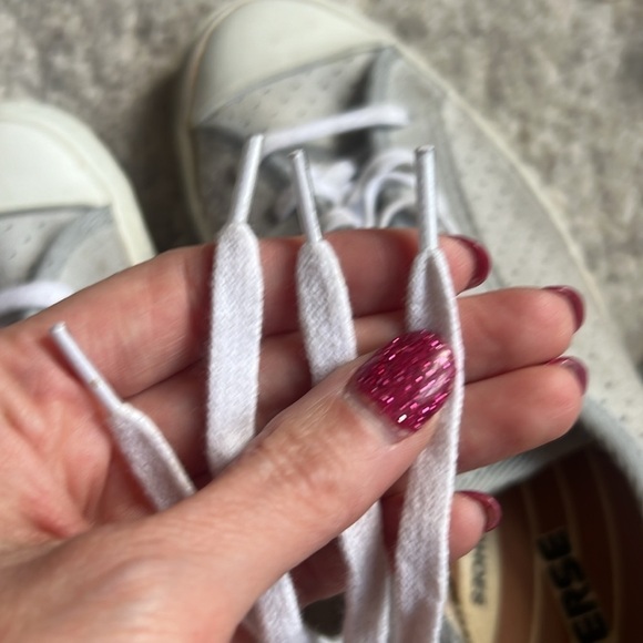 Converse: Women's All Star Gray Polka Dot Suede Lace Up Classic Sneakers Size 8 - Picture 10 of 11